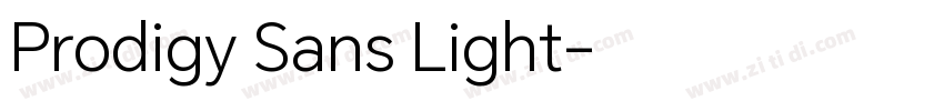 Prodigy Sans Light字体转换